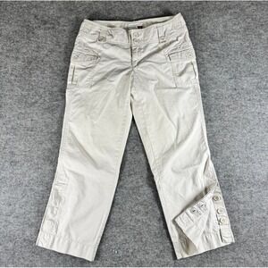 Old Navy Ultra Low Rise Cargo Capri Pants Size 6 Y2K